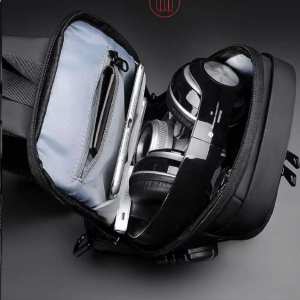 Текстильная сумка-слинг черного цвета Confident AT09-T-23916A