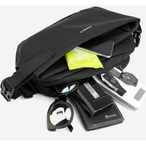 Сумка слінг текстильна чорного кольору Confident AT05-T-413A Сумка слінг текстильна чорного кольору Confident AT05-T-413A