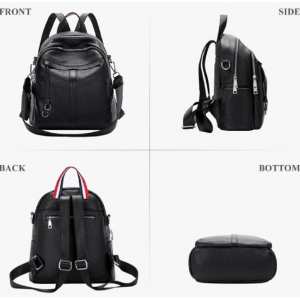 Шкіряний жіночий чорний рюкзак Olivia Leather F-FL-NWBP27-1138A