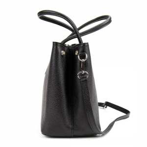 Классическая женская кожаная черная сумка Firenze Italy F-IT-7601A