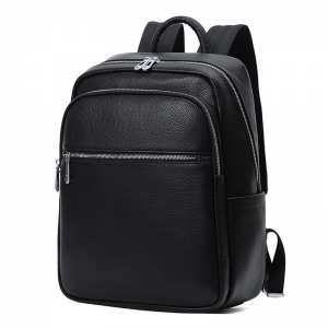 Мужской кожаный рюкзак на два отдела TIDING BAG FL-N2-0201A