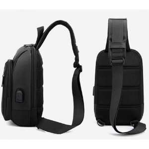 Каркасная сумка слинг черная Confident ATN01-T-X2032A