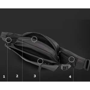 Компактная тканевая сумка на пояс Confident AT08-T-1100-26A