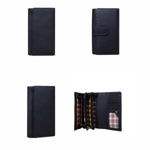 Шкіряний чорний гаманець Tavinchi R-P-5190A