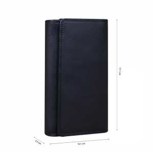 Шкіряний чорний гаманець Tavinchi R-P-5190A