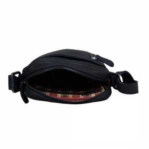 Кожаная сумка через плечо в черном цвете Tavinchi R-3169A