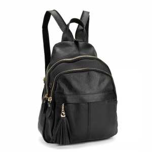 Женский кожаный черный рюкзак Riche NM20-W1032A