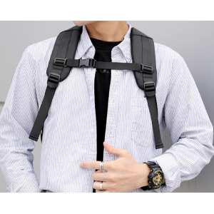 Большой текстильный черный рюкзак Confident ANT02-2021-2A