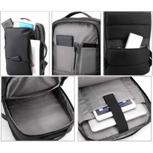 Большой текстильный черный рюкзак Confident ANT02-2021-2A