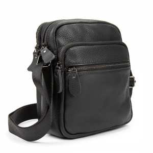 Кожаный небольшой мессенджер на два отделения Tiding Bag M56-2004A