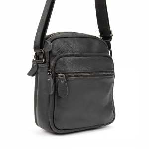 Кожаный небольшой мессенджер на два отделения Tiding Bag M56-2004A