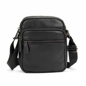 Кожаный небольшой мессенджер на два отделения Tiding Bag M56-2004A