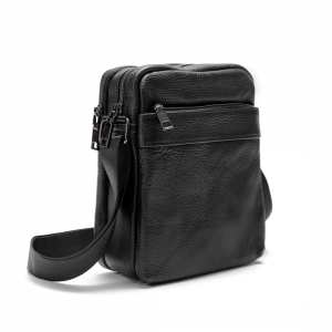 Кожаный мужской мессенджер на два отделения Tiding Bag M56-2001A