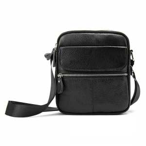 Кожаный мужской мессенджер на два отделения Tiding Bag M56-1189A