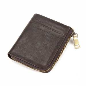 Невеликий коричневий портмоне на блискавці Tiding Bag M39-9600DB