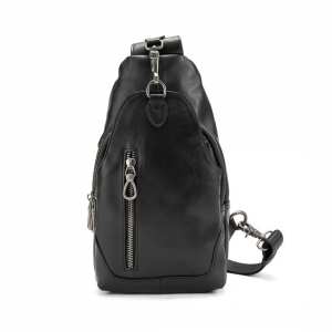 Слинг с замочком кожанный TDING BAG A0011A