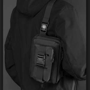 Классическая текстильная сумка на пояс Confident AT08-2120A