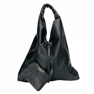 Сумка-шоппер черная большая Firenze Italy F-IT-7625A