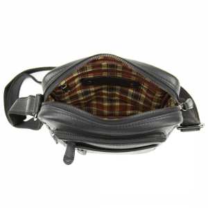 Кожаная сумка через плечо в черном цвете Tavinchi R-10955A