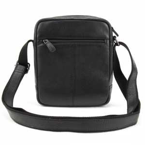 Кожаная сумка через плечо в черном цвете Tavinchi R-10955A