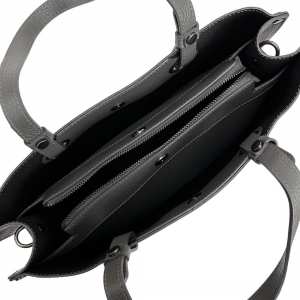 Классическая женская кожаная темно-серая сумка Firenze Italy F-IT-7645DG