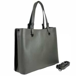 Классическая женская кожаная темно-серая сумка Firenze Italy F-IT-7645DG