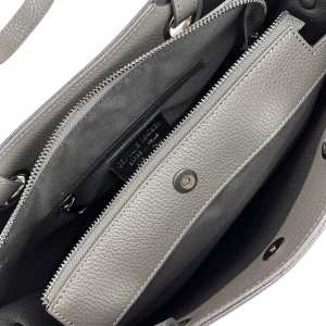 Классическая женская кожаная темно-серая сумка Firenze Italy F-IT-7645DG