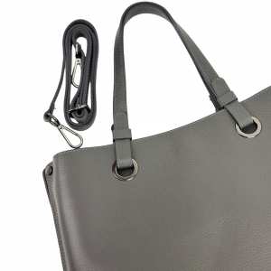 Классическая женская кожаная темно-серая сумка Firenze Italy F-IT-7645DG