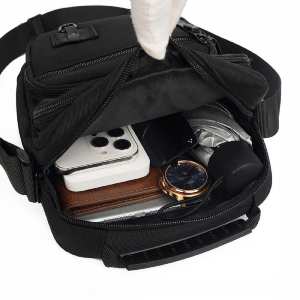 Мужской текстильный мессенджер с ручкой Confident AT09-T-23909A