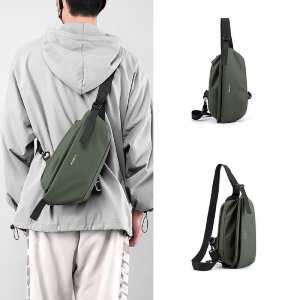 Сумка-слинг текстильная цвета хаки Confident AT05-T-413KH