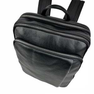 Кожаный черный рюкзак Tiding Bag A25F-8528A