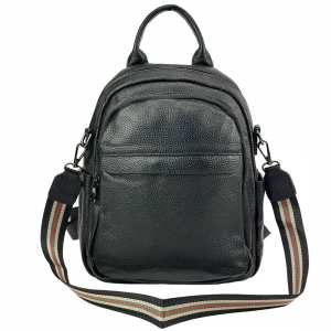 Женский кожаный черный рюкзак Olivia Leather F-FL-NWBP27-8061A Женский кожаный черный рюкзак Olivia Leather F-FL-NWBP27-8061A