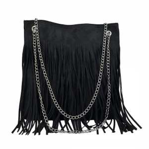 Замшевая сумочка на цепочке с бахромой Lilly P2-8206A