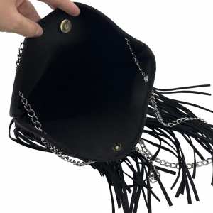 Замшевая сумочка на цепочке с бахромой Lilly P2-8206A