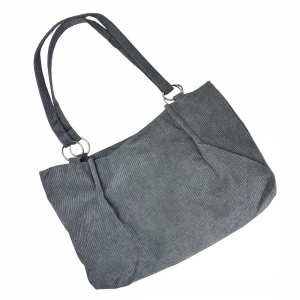 Вельветовая женская сумка серая Lilly P4-1555G