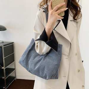 Вельветовая женская сумка серая Lilly P4-1555G