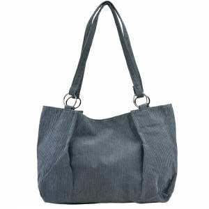 Вельветовая женская сумка серая Lilly P4-1555G