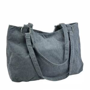 Вельветовая женская сумка серая Lilly P4-1555G