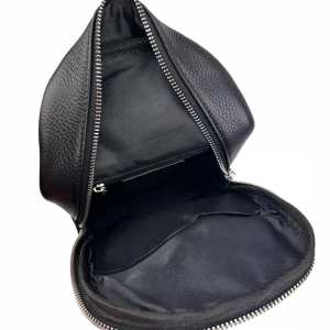 Кожаный черный слинг через плечо Tiding Bag A25F-250131A