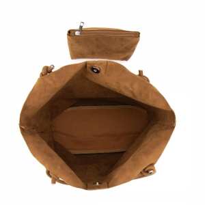 Вместительный шоппер коричневого цвета Lilly P3-654C