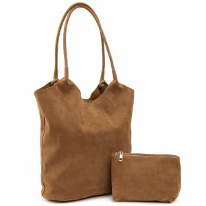 Вместительный шоппер коричневого цвета Lilly P3-654C