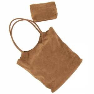 Вместительный шоппер коричневого цвета Lilly P3-654C