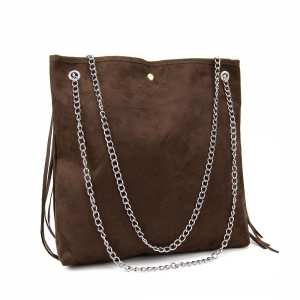 Замшевая сумочка на цепочке с бахромой Lilly P2-8206DB