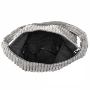 Вельветовая женская сумка серая Lilly P4-8298G