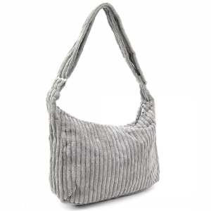 Вельветовая женская сумка серая Lilly P4-8298G