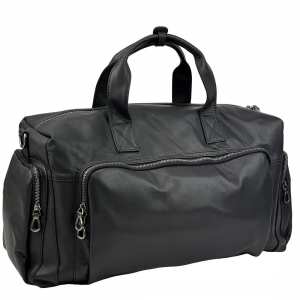 Дорожная сумка кожанная черная Tiding Bag 2081A