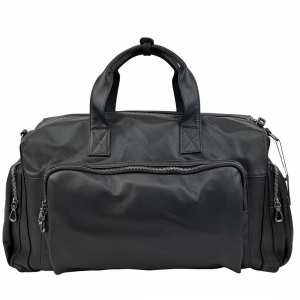 Дорожная сумка кожанная черная Tiding Bag 2081A