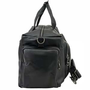 Дорожная сумка кожанная черная Tiding Bag 2081A