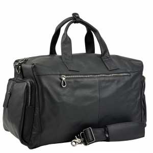 Дорожная сумка кожанная черная Tiding Bag 2081A
