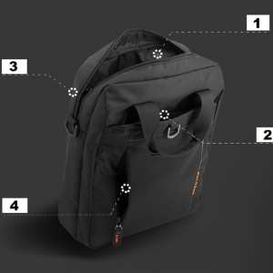 Мужской функциональный мессенджер А4 с ручкой Confident AT08-2973A